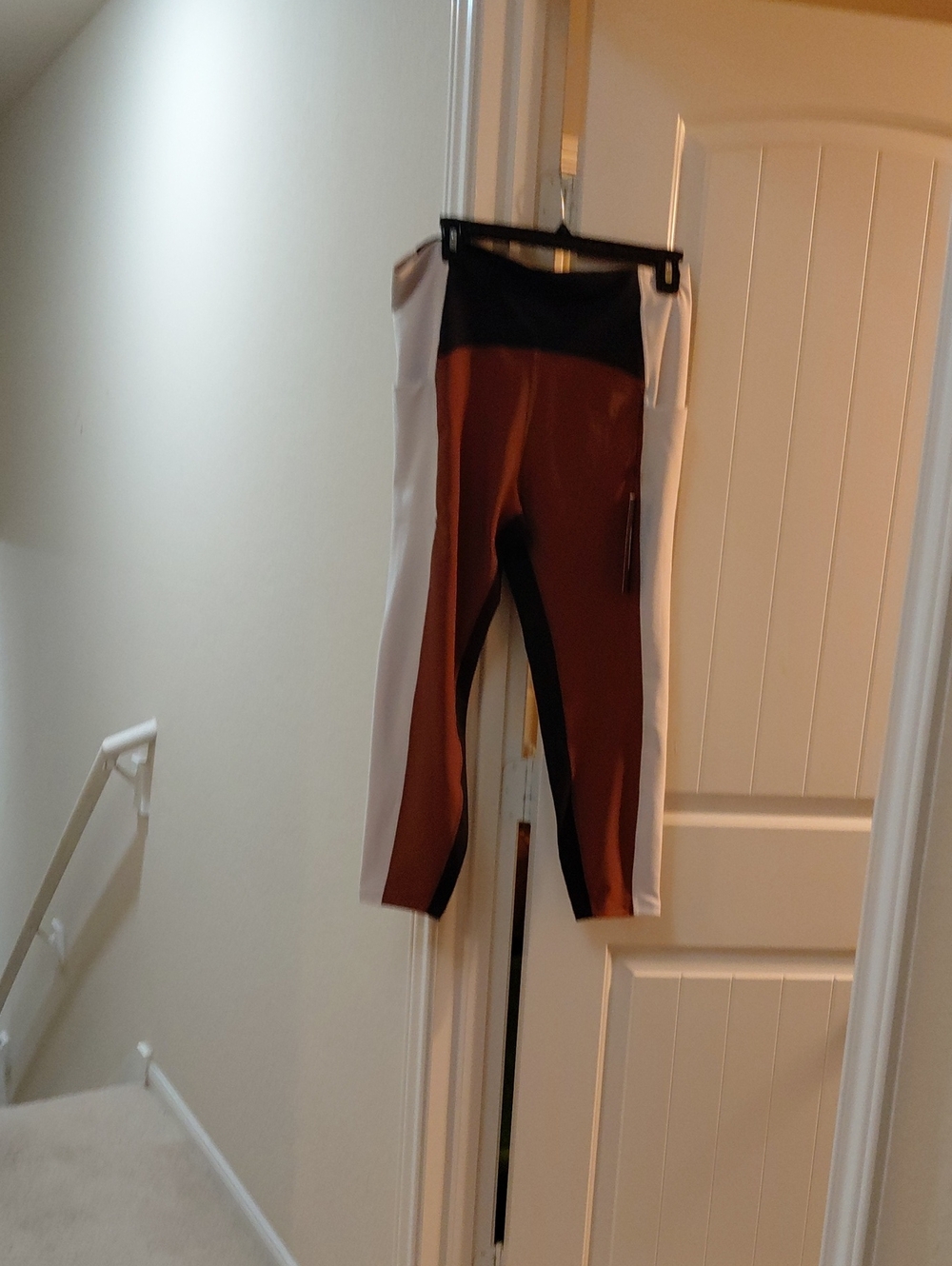 Colorblock Kids Active Leggings in Brown and Black